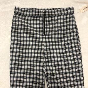 Black and white plaid pants
